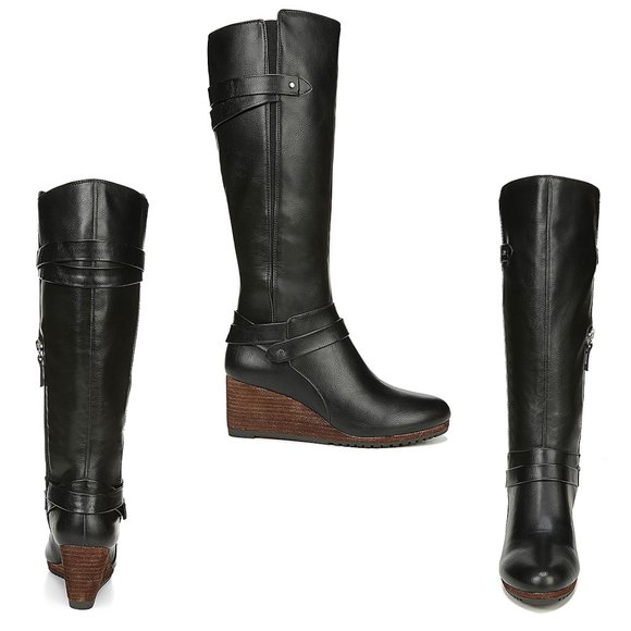 Dr. Scholl's Shoes - New Dr Scholls Shoes Check It Wedge Boots Black 8